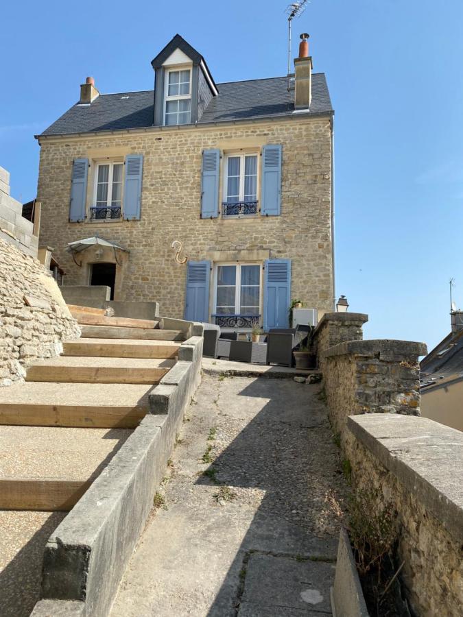 La Maison Bleue Port-en-Bessin-Huppain Eksteriør billede